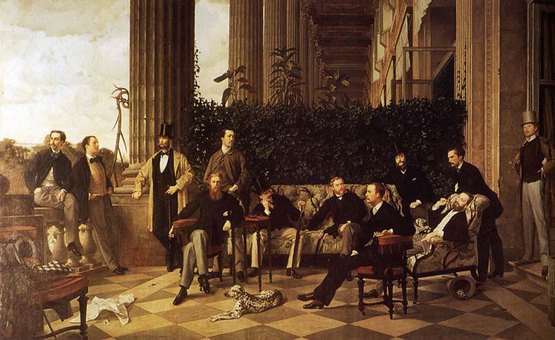 James Tissot Le Balcon du Cercle de la rue Royale oil painting picture